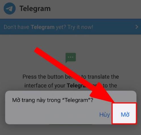 Cách chuyển Telegram sang Tiếng Việt